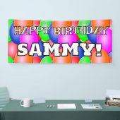 カスタマイズ可能なハッピーバースデー（名前） 横断幕 (トレードショー)