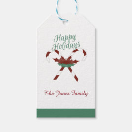 カスタマイズ可能なハッピーホリデーズギフトラベルラベル ギフトタグ