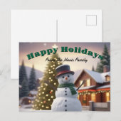 カスタマイズ可能なハッピーホリデーズポストカード シーズンポストカード (正面/裏面)