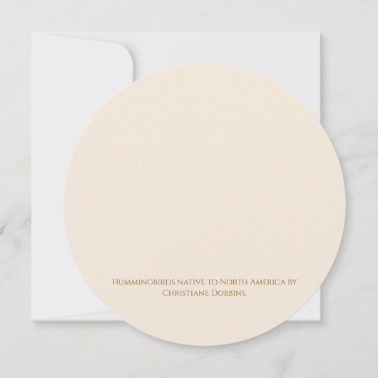 カスタマイズ可能なハミングバードありがとうございました カード (裏面)