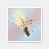 カスタマイズ可能なハミングバードカクテルペーパーナプキン スタンダードカクテルナプキン (正面)