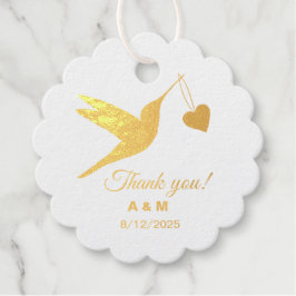 カスタマイズ可能なハミングバード金箔 フェイバータグ