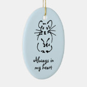 カスタマイズ可能なハムスター記念オーナメント セラミックオーナメント (右)