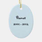 カスタマイズ可能なハムスター記念オーナメント セラミックオーナメント (裏面)