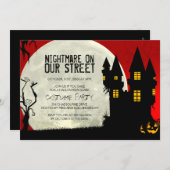 カスタマイズ可能なハロウィン衣装パーティの招待状 招待状 (正面/裏面)
