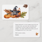 カスタマイズ可能なハロウィン フラット ノート カード (正面/裏面)