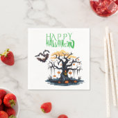 カスタマイズ可能なハロウィーンおもしろい スタンダードカクテルナプキン (インサイチュ)