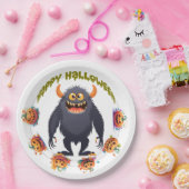 カスタマイズ可能なハロウィーンおもしろい ペーパープレート (パーティー)