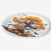 カスタマイズ可能なハロウィーンおもしろい ペーパープレート (アングル)