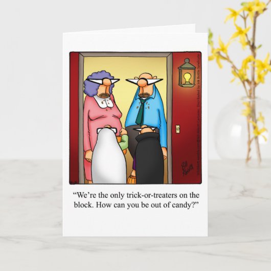 カスタマイズ可能なハロウィーングリーティングカード カード (黄色い花)