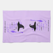 カスタマイズ可能なハロウィーンハットキッチンタオル キッチンタオル (横)