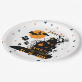 カスタマイズ可能なハロウィーンベビーシャワープレート ペーパープレート (アングル)