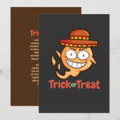 カスタマイズ可能なハロウィーンメキシコ幽霊招待状 招待状 (正面/裏面)