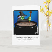 カスタマイズ可能なハロウィーンユーモアのグリーティングカード カード (黄色い花)