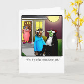 カスタマイズ可能なハロウィーンユーモアグリーティングカード カード (黄色い花)