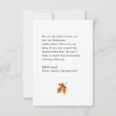 カスタマイズ可能なハロウィーン応答カード 出欠カード (裏面)