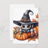 カスタマイズ可能なハロウィーン応答カード 出欠カード (正面/裏面)