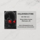 カスタマイズ可能なハロウィーン怖いスカル 名刺 (裏面)