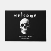 カスタマイズ可能なハロウィーン怖い恐怖ホラー歓迎 ドアマット (正面)