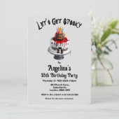 カスタマイズ可能なハロウィーン誕生日衣装パーティー 招待状 (スタンド正面)