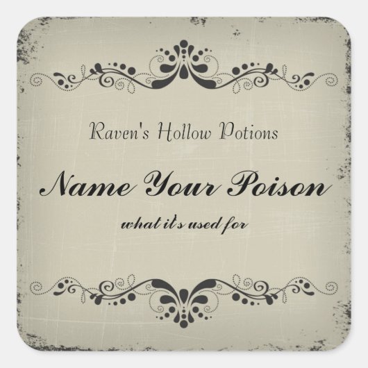 カスタマイズ可能なハロウィーンJARステッカーラベル スクエアシール (正面)