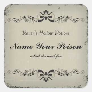 カスタマイズ可能なハロウィーンJARステッカーラベル スクエアシール