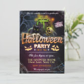 カスタマイズ可能なハローウィンパーティの招待状十分に 招待状 (スタンド正面)