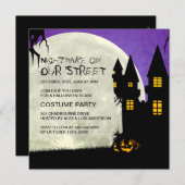 カスタマイズ可能なハローウィンパーティの招待状 招待状 (正面/裏面)