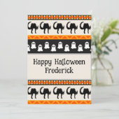 カスタマイズ可能なハローウィンパーティ 招待状 (スタンド正面)