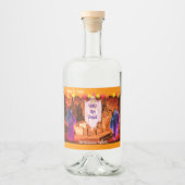 カスタマイズ可能なハローウィンパーティ「Wake the Dead」 リキュールボトルラベル (正面)