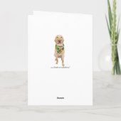 カスタマイズ可能なハワイアンイエロー・ラブラドール・レトリーバー誕生日 カード (裏面)