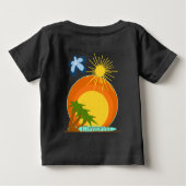カスタマイズ可能なハワイ旅行Tシャツ ベビーTシャツ (裏面)
