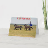 カスタマイズ可能なハンガリーの馬と馬 カード (正面)