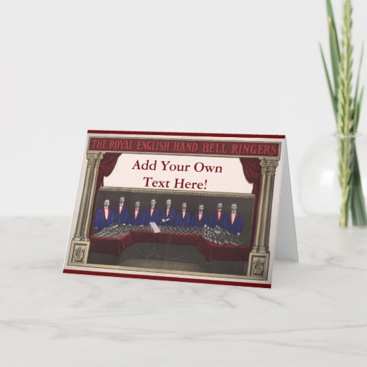 カスタマイズ可能なハンドベルのグリーティングカード カード (正面)