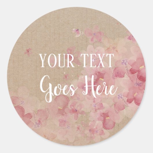 カスタマイズ可能なハンドメイドプロダクト花のリースの技術 ラウンドシール (正面)