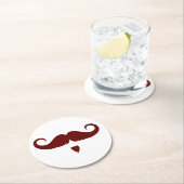 カスタマイズ可能なハンドルひげ ラウンドペーパーコースター (インサイチュ)