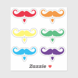 カスタマイズ可能なハンドル口ひげステッカーセット シール