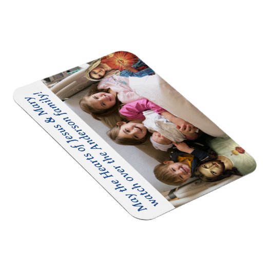 カスタマイズ可能なハートのイエス&メアリーの写真マグネット マグネット (右側)