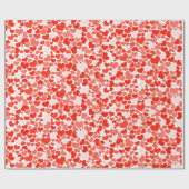 カスタマイズ可能なハートの包装紙 ラッピングペーパー (フラット)