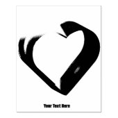 カスタマイズ可能なハートテキストはこちら印刷インク ラバースタンプ (インプリント)