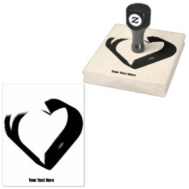 カスタマイズ可能なハートテキストはこちら印刷インク ラバースタンプ