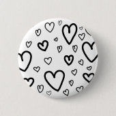 カスタマイズ可能なハートボタン 缶バッジ (正面)