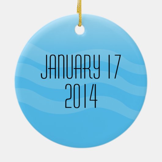 カスタマイズ可能なハート受信者のクリスマス セラミックオーナメント (裏面)