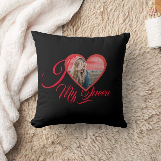 カスタマイズ可能なハート型パーソナライズされた写真 クッション (ブランケット)