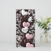 カスタマイズ可能なハート枠のバレンタインのカード (スタンド正面)