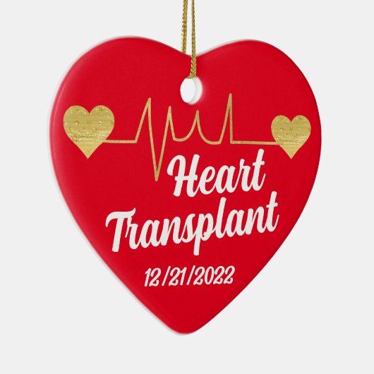 カスタマイズ可能なハート移植オーナメント セラミックオーナメント (右)