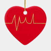 カスタマイズ可能なハート移植オーナメント セラミックオーナメント (裏面)