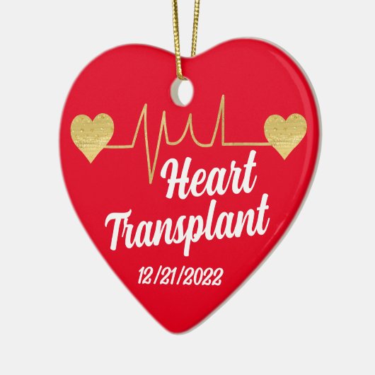 カスタマイズ可能なハート移植オーナメント セラミックオーナメント (左)