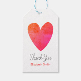 カスタマイズ可能なハート ギフトタグ