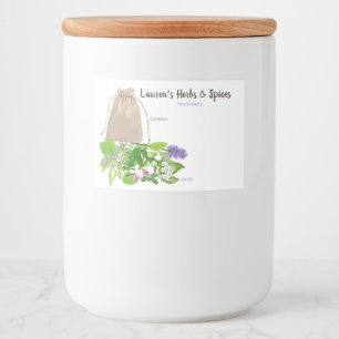 カスタマイズ可能なハーブとスパイスラベル フードラベル